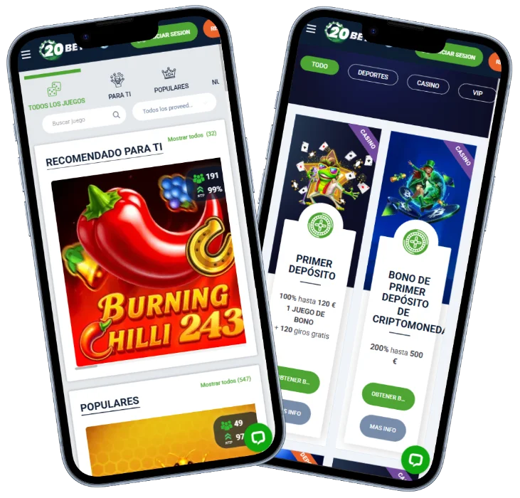 20Bet Casino en el Móvil